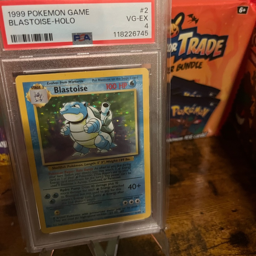 1999 Pokémon Blastoise Holo PSA 4